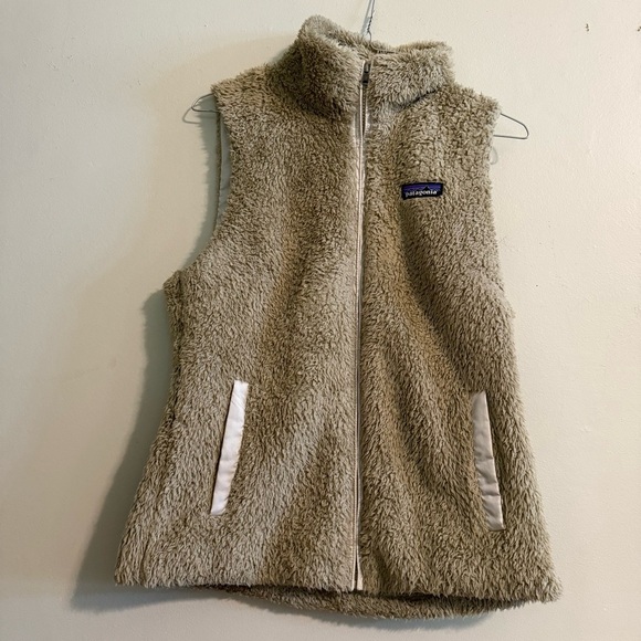 Patagonia Jackets & Blazers - Patagonia Women's Los Gatos Vest Full Zip Fleece Jacket Beige tan medium outdoor